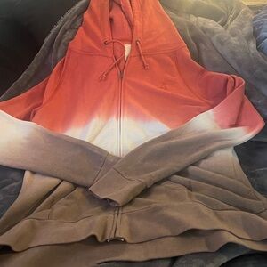 Ascend Red and Brown Gradient Hoodie